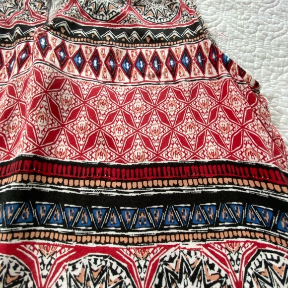 beachlunchlounge Midi Dress Vibrant Geometric Print Boho Sleeveless Size Large - Picture 7 of 9